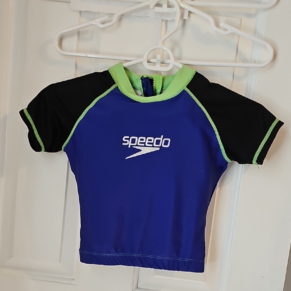 Speedo Kids Learn To Swim Floatation Swim Shirt - Blue and Black L